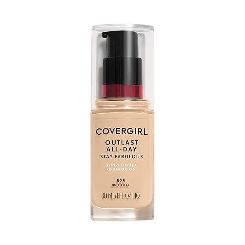 Covergirl Outlast All-Day Stay Fabulous 3-in-1 Foundation, Buff Beige, 1 Fl Oz