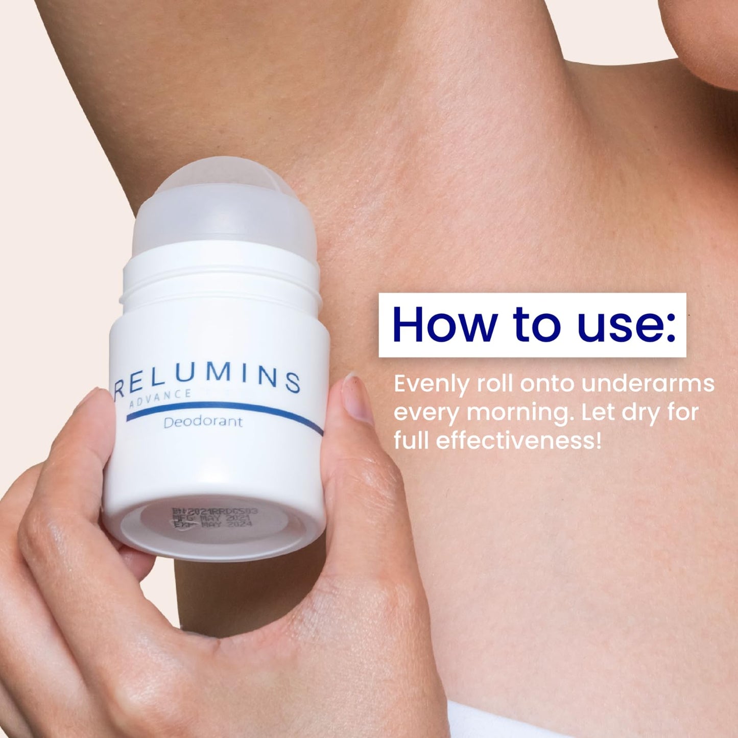 Relumins Advanced Underarm Deodorant Roll-On for Women and Men - 24-Hour Odor Protection with Glutathione and Witch Hazel - 1.5fl oz (1 Pack) Beauty and Personal Care Relumins