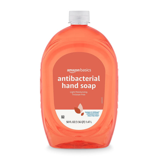 Amazon Basics Liquid Hand Soap Refill, Light Moisturizing, Dermatologist-Tested, pH Balanced, Triclosan-Free, Citrus, 50 Fl Oz (Pack of 4) (Previously Beauty and Personal Care Amazon Basics Default Title
