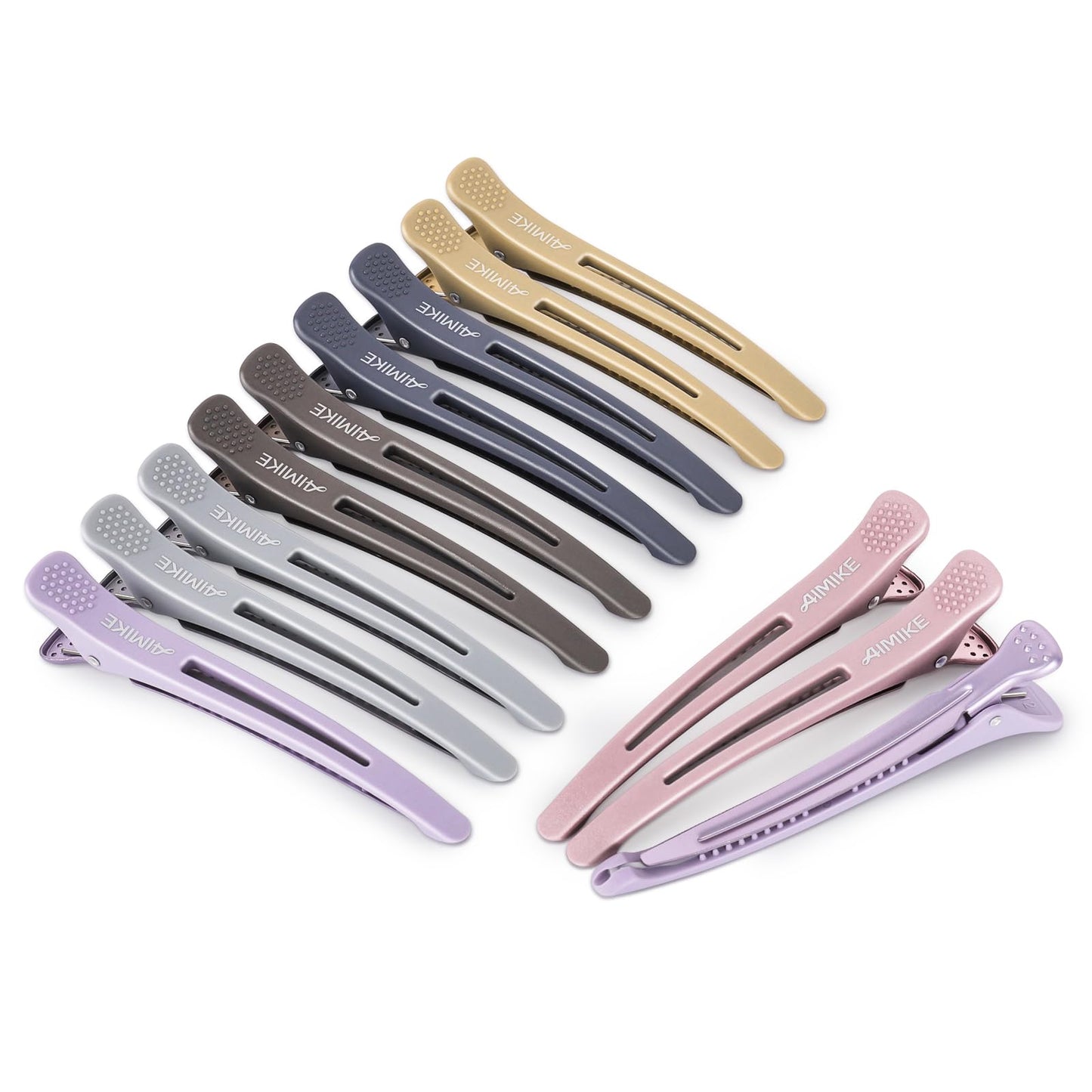 AIMIKE 12pcs Professional Hair Clips for Styling Sectioning, Anti-Slip No-Trace Duck Billed Hair Clips with Silicone Band, Salon and Home Hair Cutting Beauty and Personal Care AIMIKE Default Title