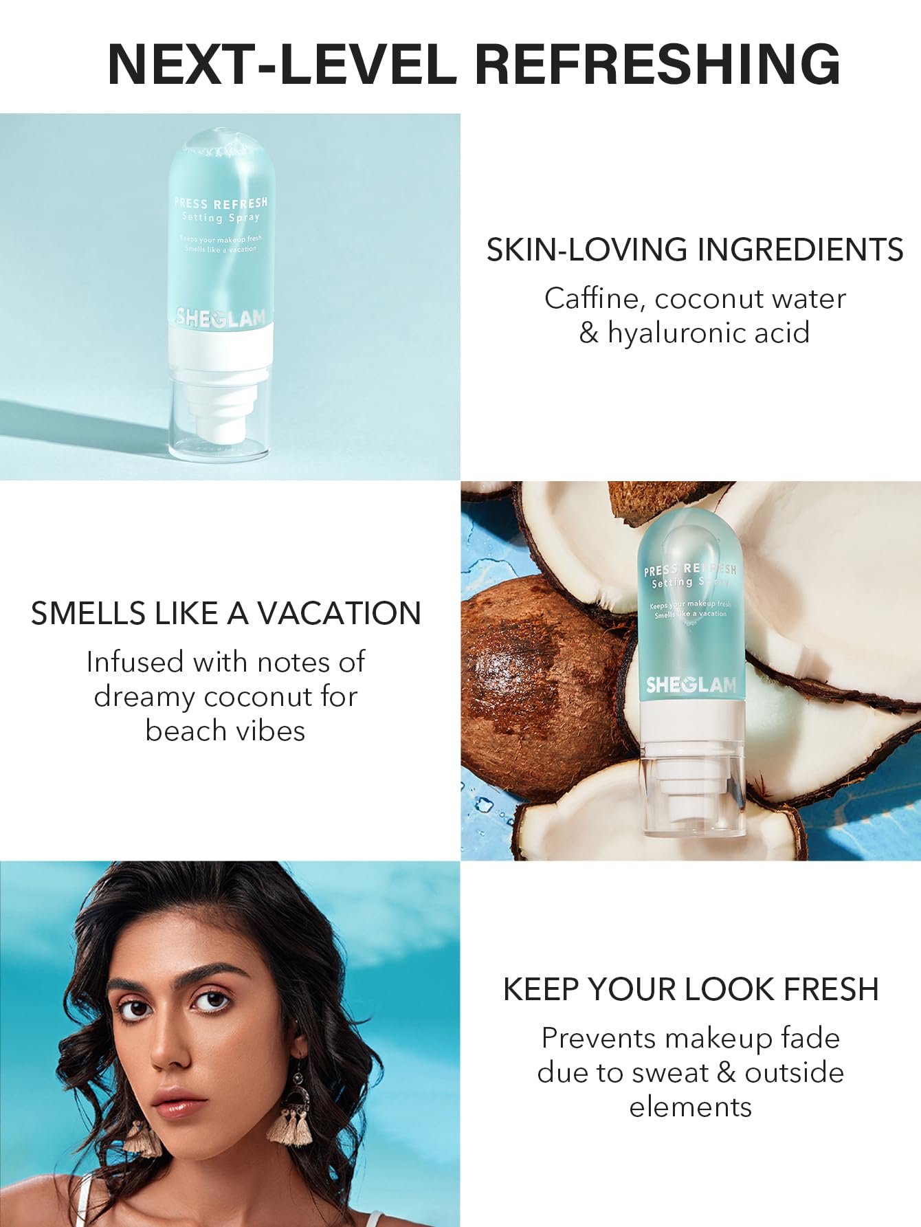 SHEGLAM Matte Fresh Setting Spray Ultra Matte Liquid-To-Powder Long Lasting Makeup Locking Spray Oil-Control Non-Greasy Makeup Setting Beauty and Personal Care SHEGLAM
