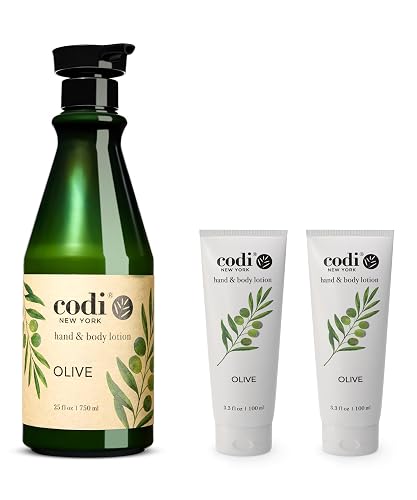 Codi N Codi Olive Hand and Body Lotion 25 fl. oz. / 750ml (1 Bottle + 2 Tubes)