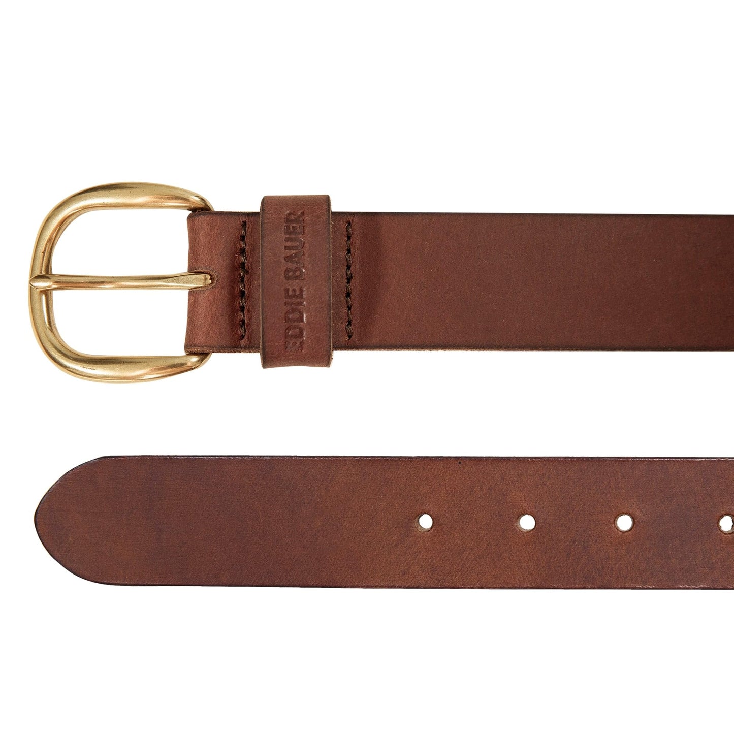 Eddie Bauer Women's Casual Leather Belts with Durable Metal Buckle, Classic Leather - Tan, Large
