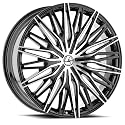Azara 22x8.5 5x114.3 5x120 Gloss Black & Machined Offset (38) Center Bore (74.1) by Azara
