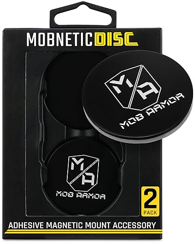 Mob Armor Magnetic Phone Mount Plates - Strong Adhesive Steel Discs for MobNetic Maxx & Mob Magnetic Car Mounts, Compatible with Phone Magnet Plates…