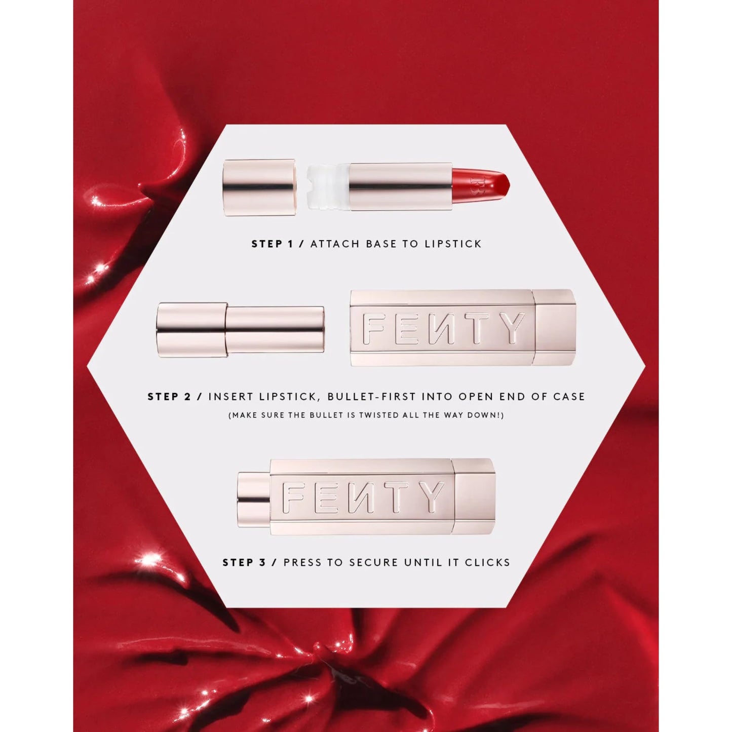 FENTY BEAUTY by Rihanna Icon Semi-Matte Lipstick Refill - Kissin’ Kutie, Refillable Lip Color, Longwear Lightweight Lipstick, High-Pigment Formula with Hyaluronic Acid, Vitamins C & E, 3.8g / 0.134oz