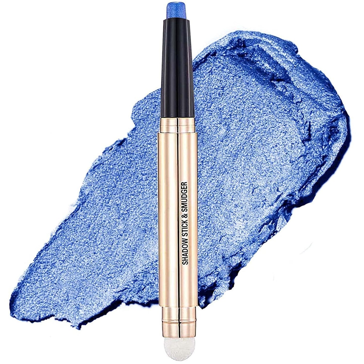 MAY FOLTREN Blue Eyeshadow Stick, Cream Smooth Glitter Shimmer Single Eyeshadow Pencil, Hypoallergenic Waterproof Long Lasting Halloween Eye Shadow