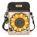 CHALA Crossbody Cell Phone Purse | Women's Wristlet Handbags with Adjustable Strap (Sepcial Edition_ Ivory Sunflower)