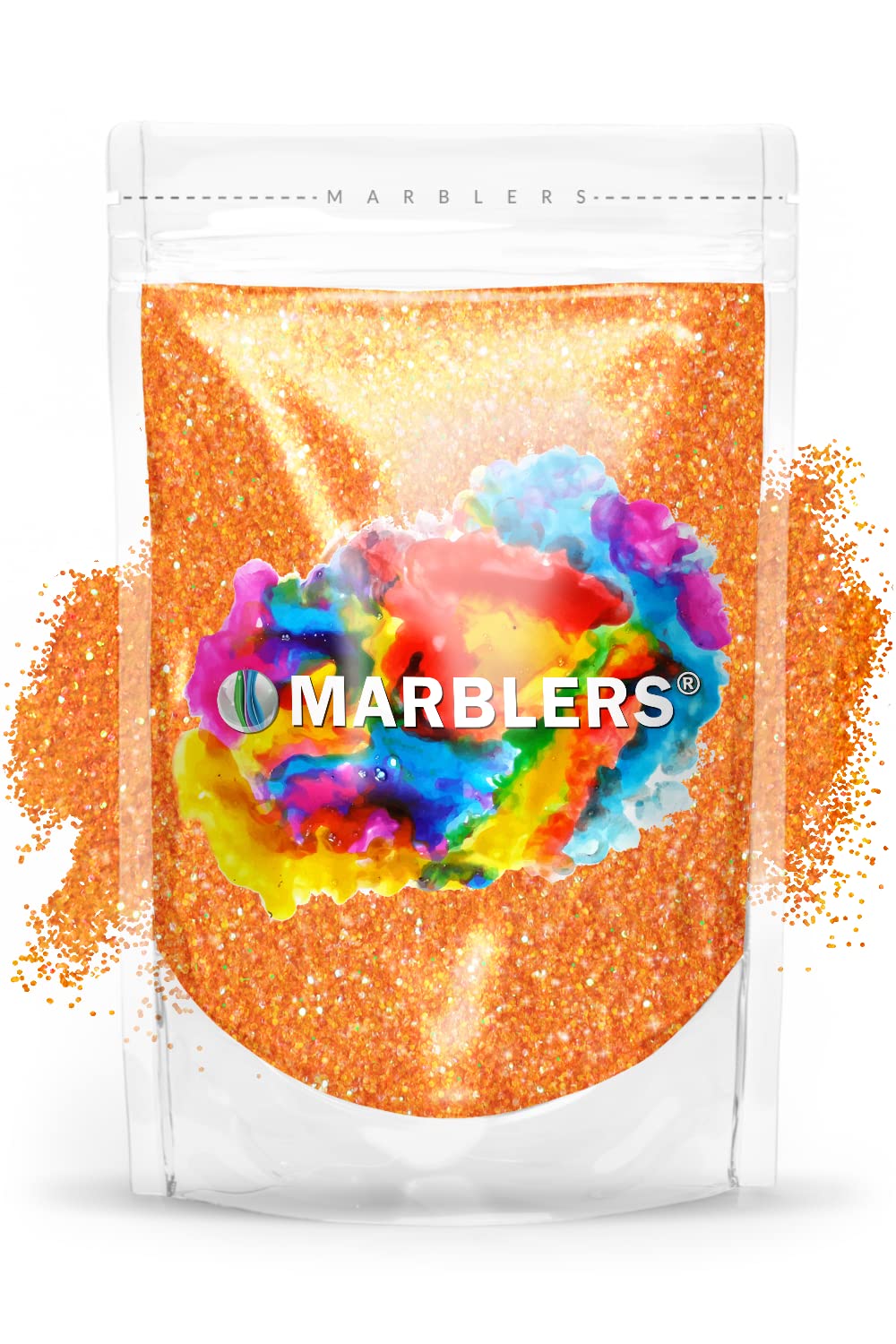 MARBLERS Holographic Glitter [Rainbow Orange] 3oz (85g) | Fine | Non-Toxic, Vegan, Cruelty-Free | Face, Body, Eyeshadow, Hair, Festival, Party Makeup