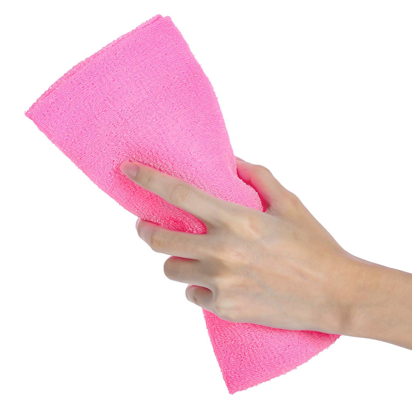 Boao 4 Pieces Exfoliating Washcloth Towel Japanese Washcloth African Sponge Skin Bath Wash Towel Korean Loofah Bath Cloth Shower for Body 35 Inches