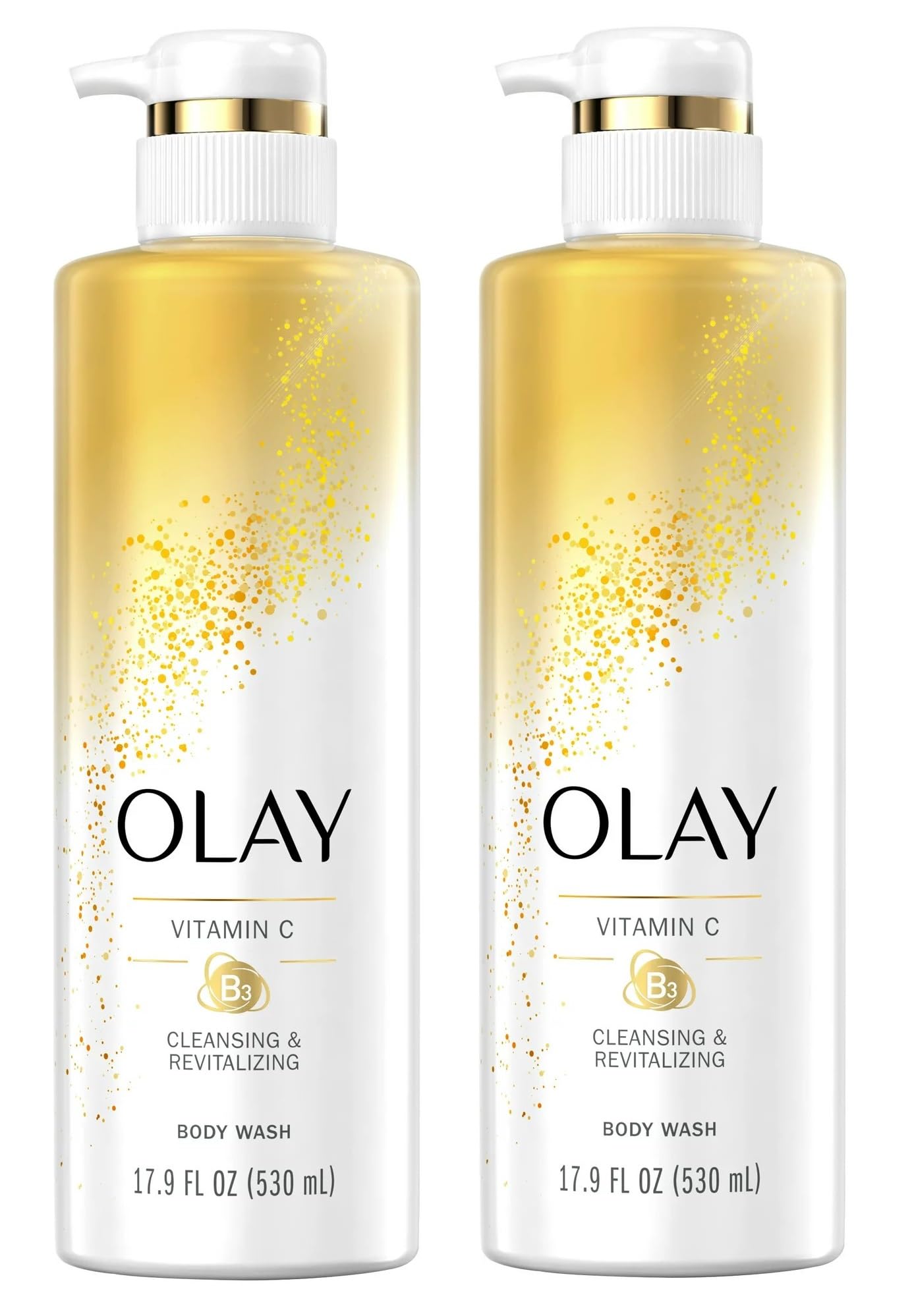 Olay Body Wash with Vitamin C & B3, Nourishing & Revitalizing, 17.9 FL.OZ (530 ml) - Pack of 2