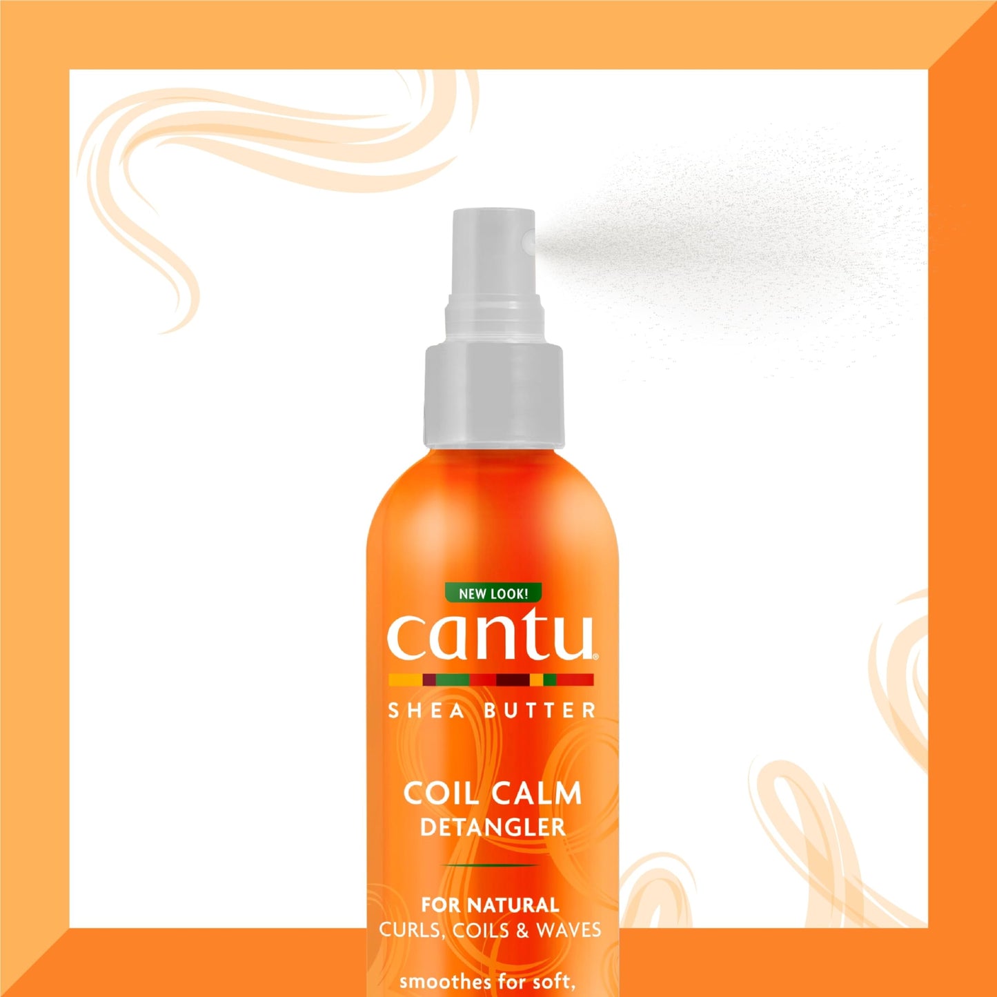 Cantu Natural Hair Detangler Coil Calm Spray 8 Ounce (235ml) (6 Pack)