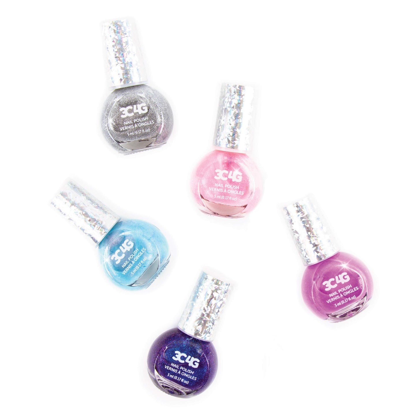Make It Real Three Cheers for Girls - Holowave Nail Polish - Nail Polish Set for Girls & Teens - Includes 5 Colors - Non-Toxic Nail Polish Kit
