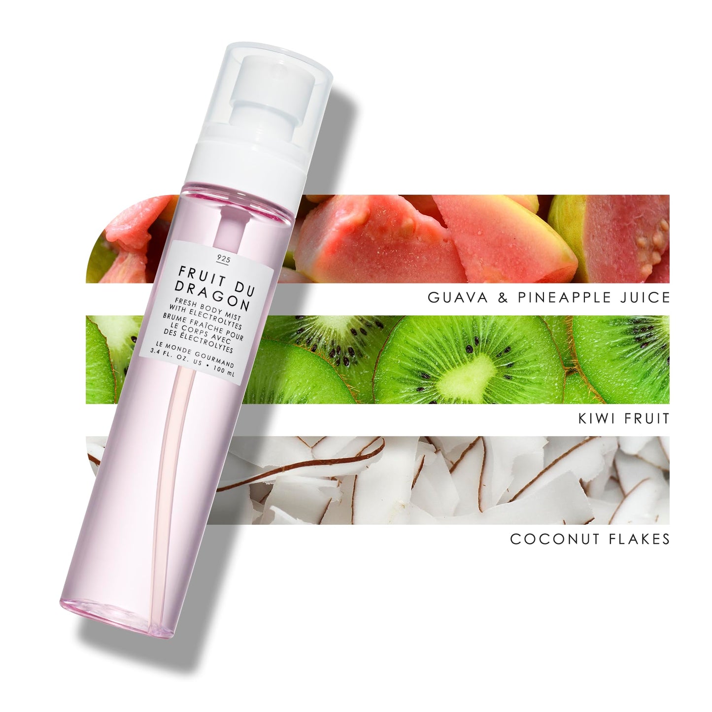 Le Monde Gourmand Fruit du Dragon Fresh Mist for Women, Hydrating Body Spray with Electrolytes, Dragonfruit Pineapple Guava Scent, Vegan & Cruelty Beauty & Personal Care Le Monde Gourmand