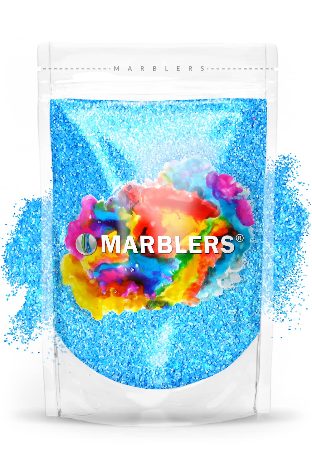 MARBLERS Neon Glitter [Fluorescent Blue] 3oz (85g) | Fine | Non-Toxic, Vegan, Cruelty-Free | Face, Body, Eyeshadow, Hair, Festival, Party Makeup |