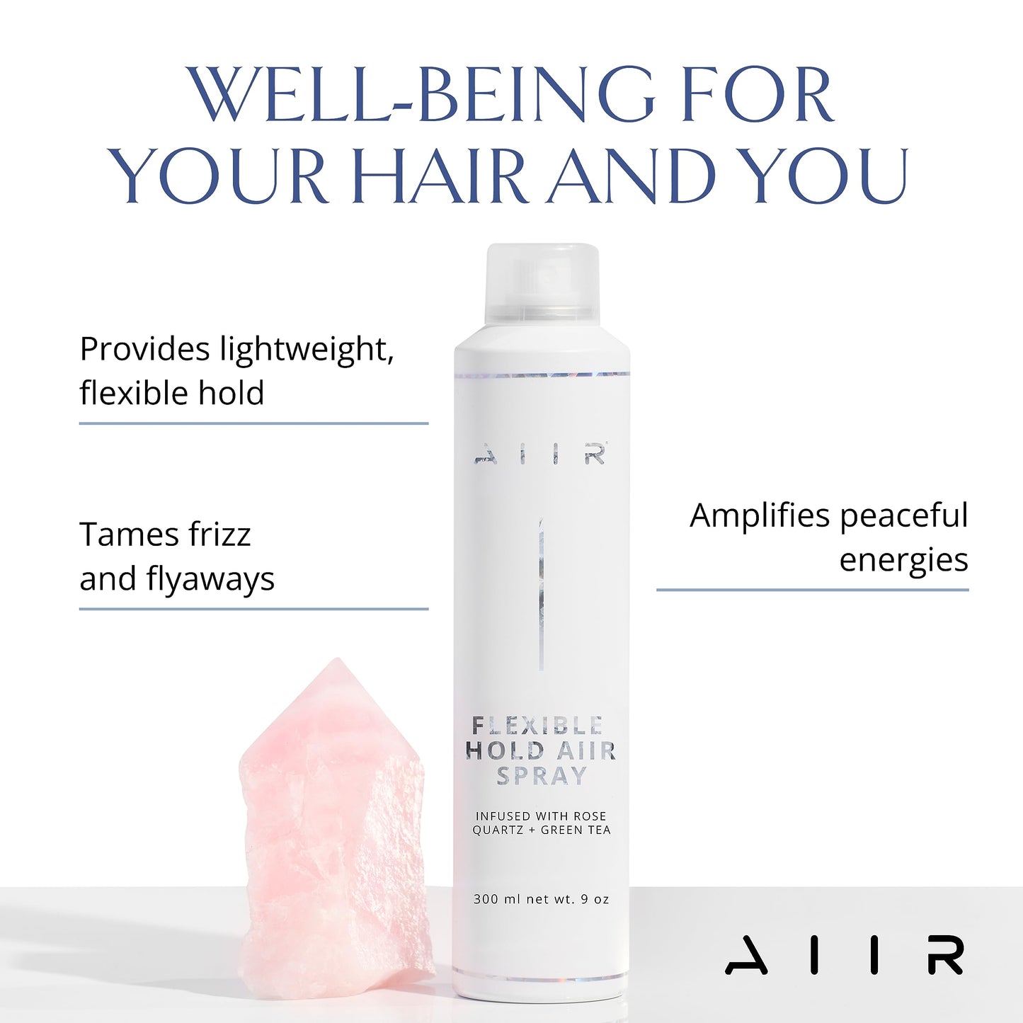 AIIR Flexible Hold Finishing Spray - Light Hold Hairspray with Soft & Touchable Finish, Enhances Style & Shine, Humidity Resistant for Fighting Frizz