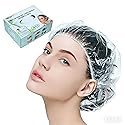 Tissue Box With Dispenser Disposable Shower Caps 200pcs Hair Processing Clear Plastic Caps For Spa Home Use Hotel and Hair Salon Plastic Clear Elastic