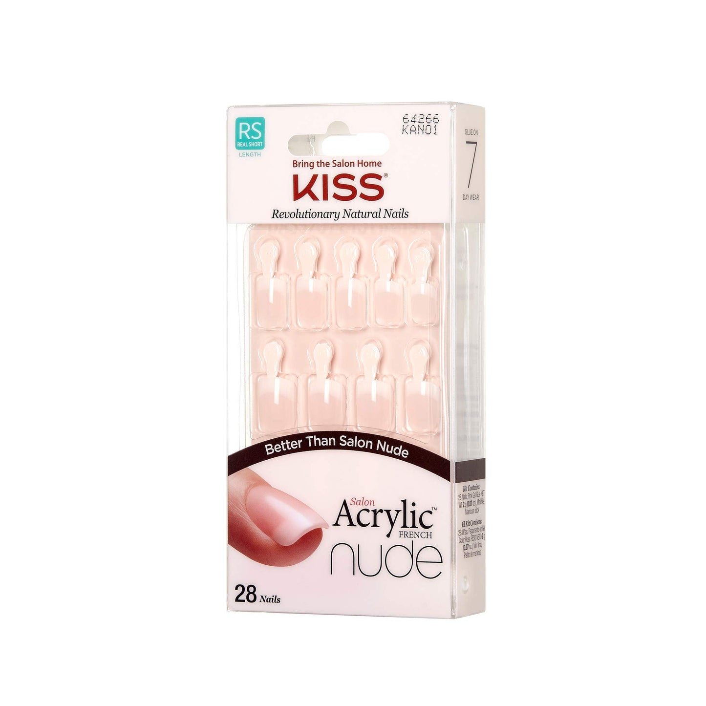 Kiss Salon Acrylic Nude French Nails 28 Count (Breathtaking) (3 Pack) Beauty & Personal Care KISS