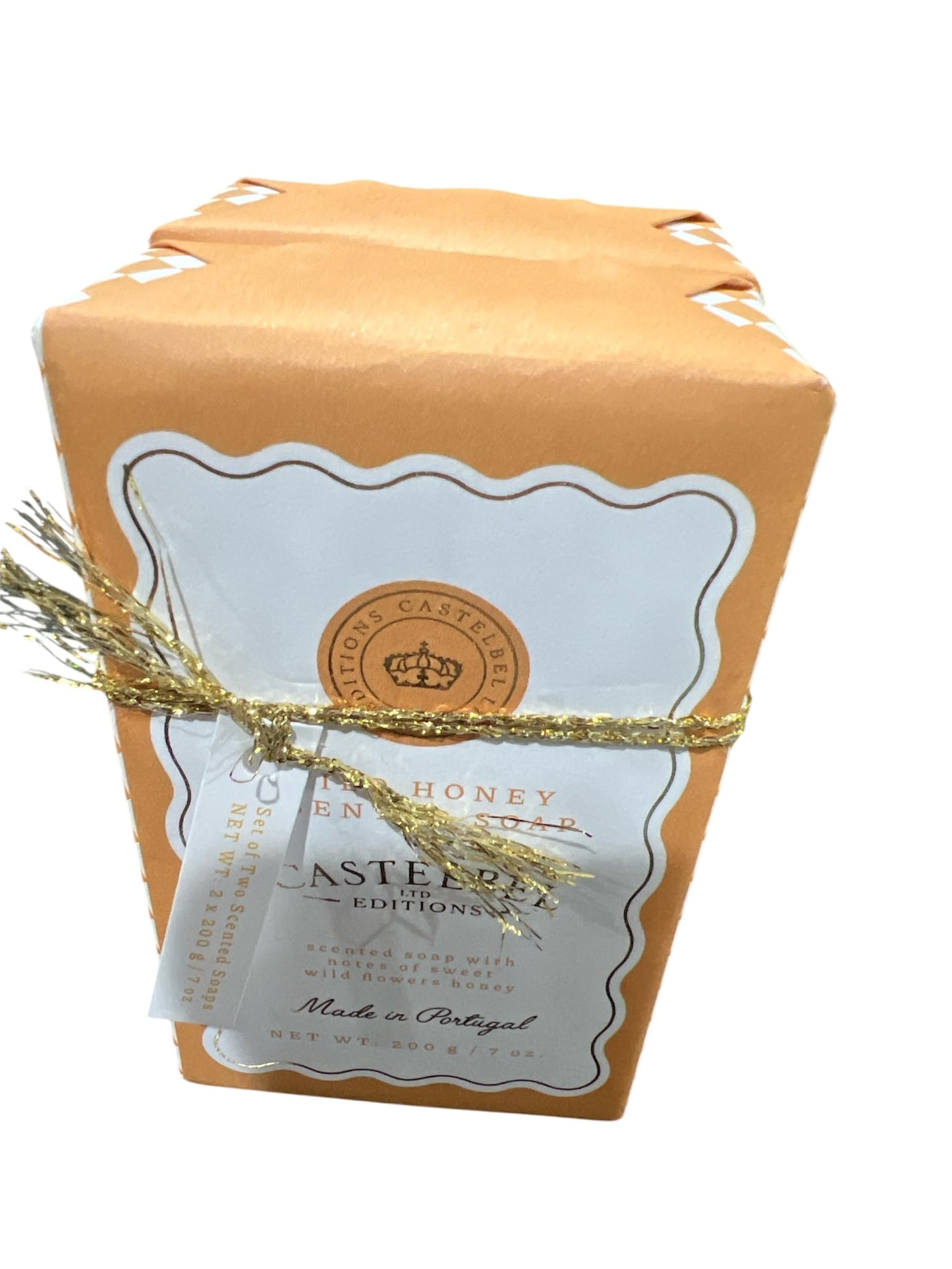 Castelbel Porto - Wild Honey - gift set of two scented bath soap (2 x 7 oz.) from the renowned Portuguese soap maker