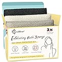 Evridwear Exfoliating Bath Sponge, Daily Skincare Body Scrubbers Loofah Shower Pads with Strap for Body Cleansing, Dead Skin Cell Remover, 3 Count