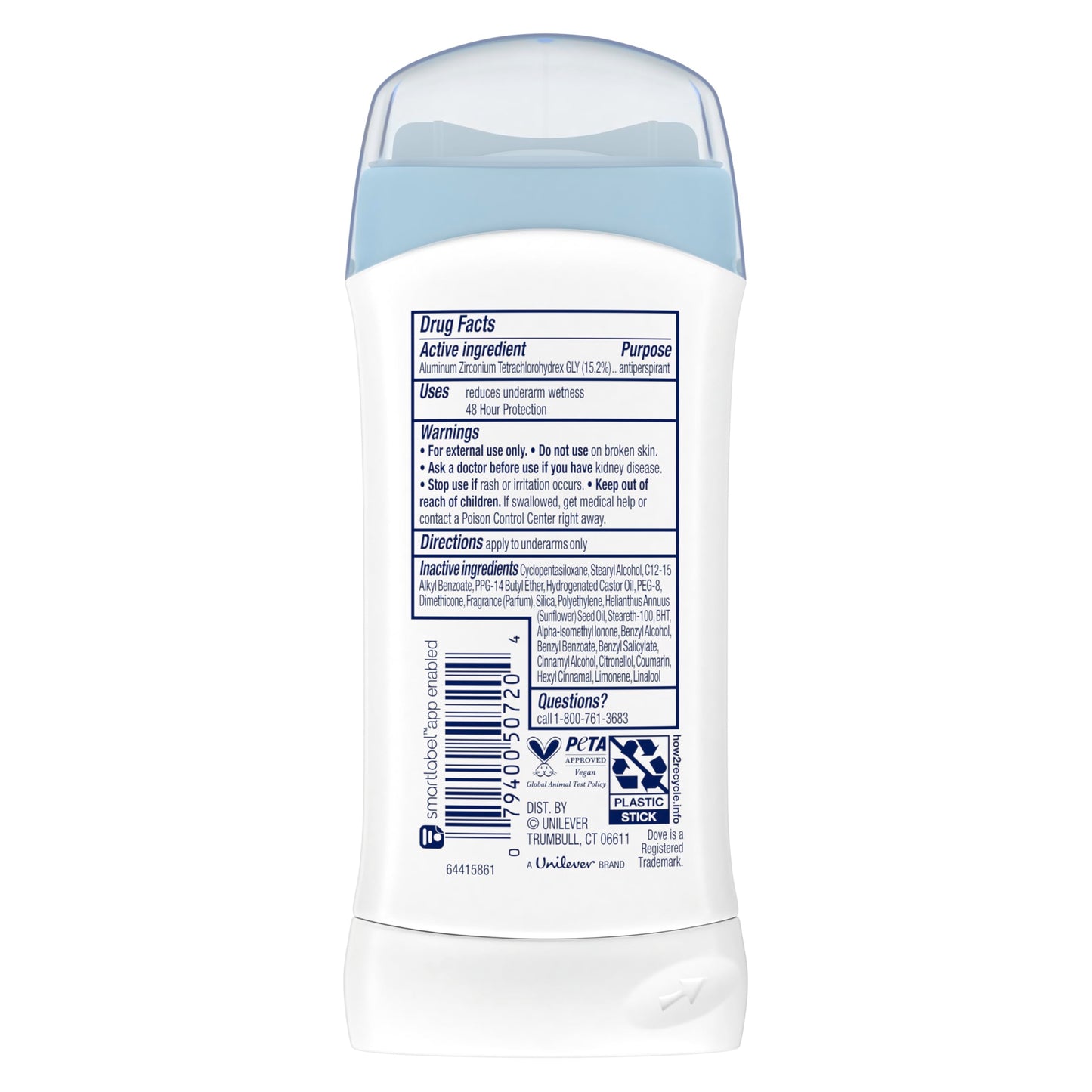 Dove Invisible Solid Antiperspirant Deodorant Stick 2 Count Powder, for Women, For All Day Underarm Sweat & Odor Protection 2.6 oz Beauty and Personal Care Dove