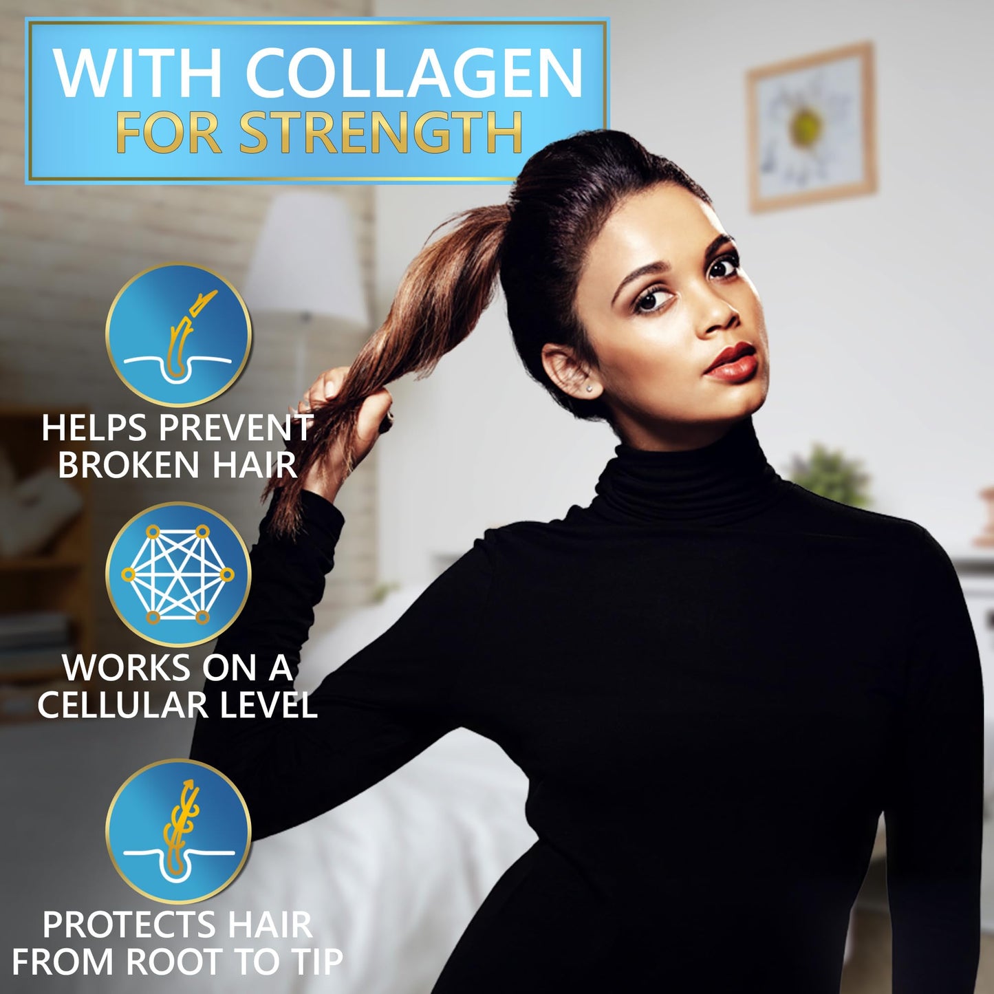 Biotin Shampoo and Conditioner Set with Castor Oil - Sulfate Free Formula to Boost Volume for Thinning Hair - Thickening Ingredients for Men and Women