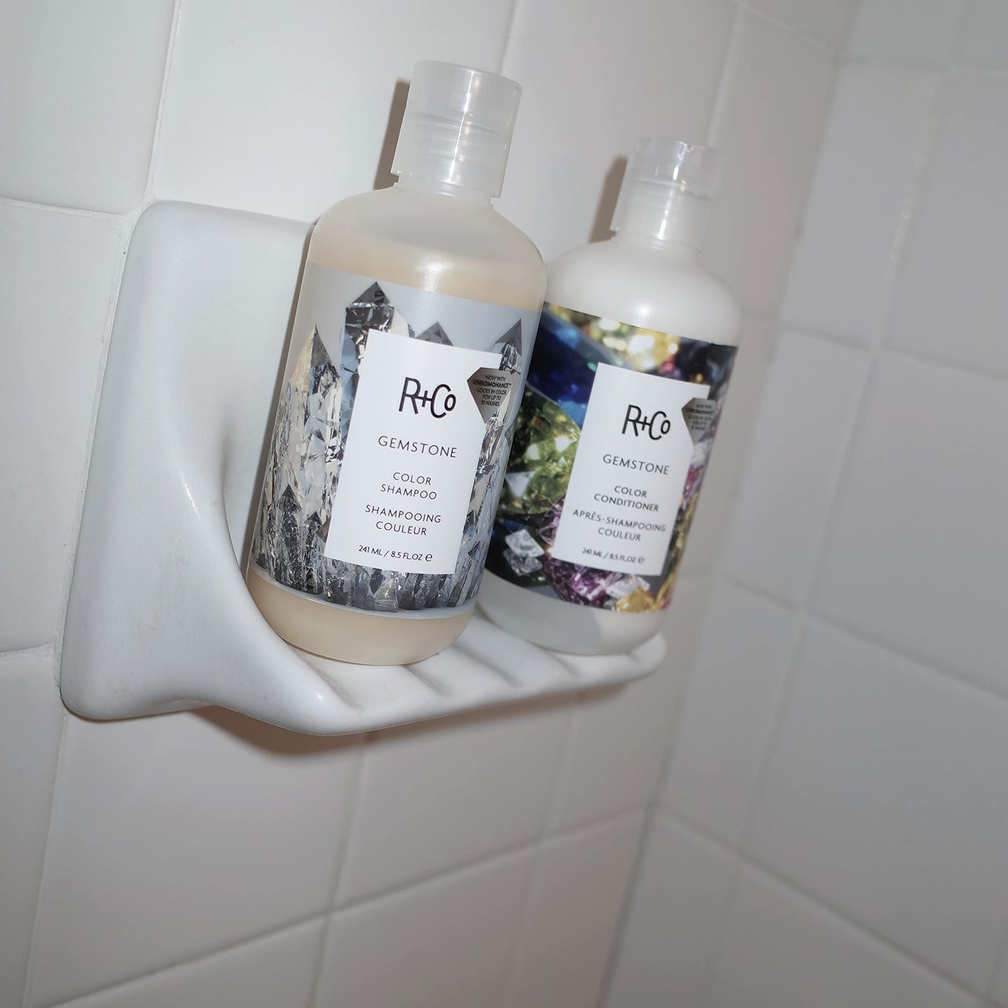 R+Co Gemstone Color + Repair Shampoo/Conditioner Tandem Packette | Frizz Control, Repairs + Preserves Hair Color | Vegan + Cruelty-Free | .25 Oz
