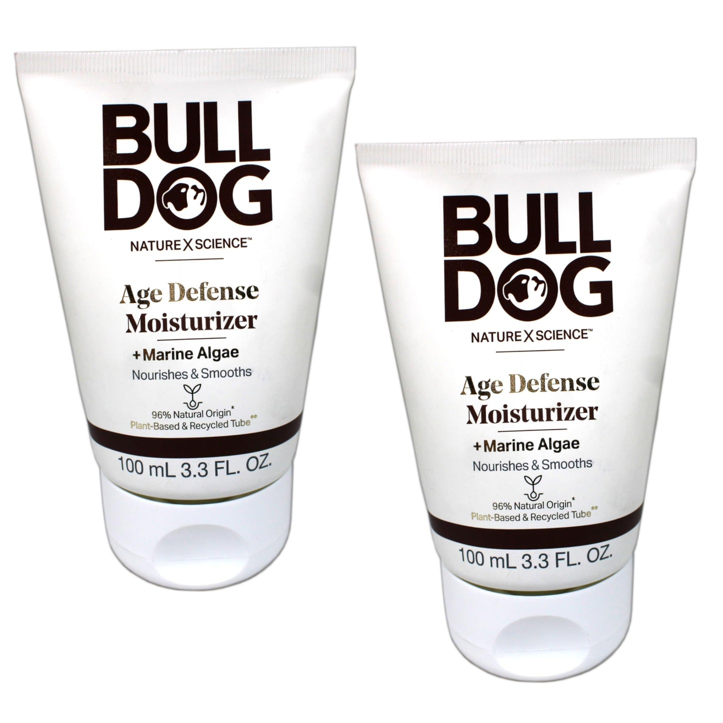 Bulldog Mens Skincare and Grooming Age Defense Moisturizer, 3.3 Ounce, 2 Count (Pack of 1)