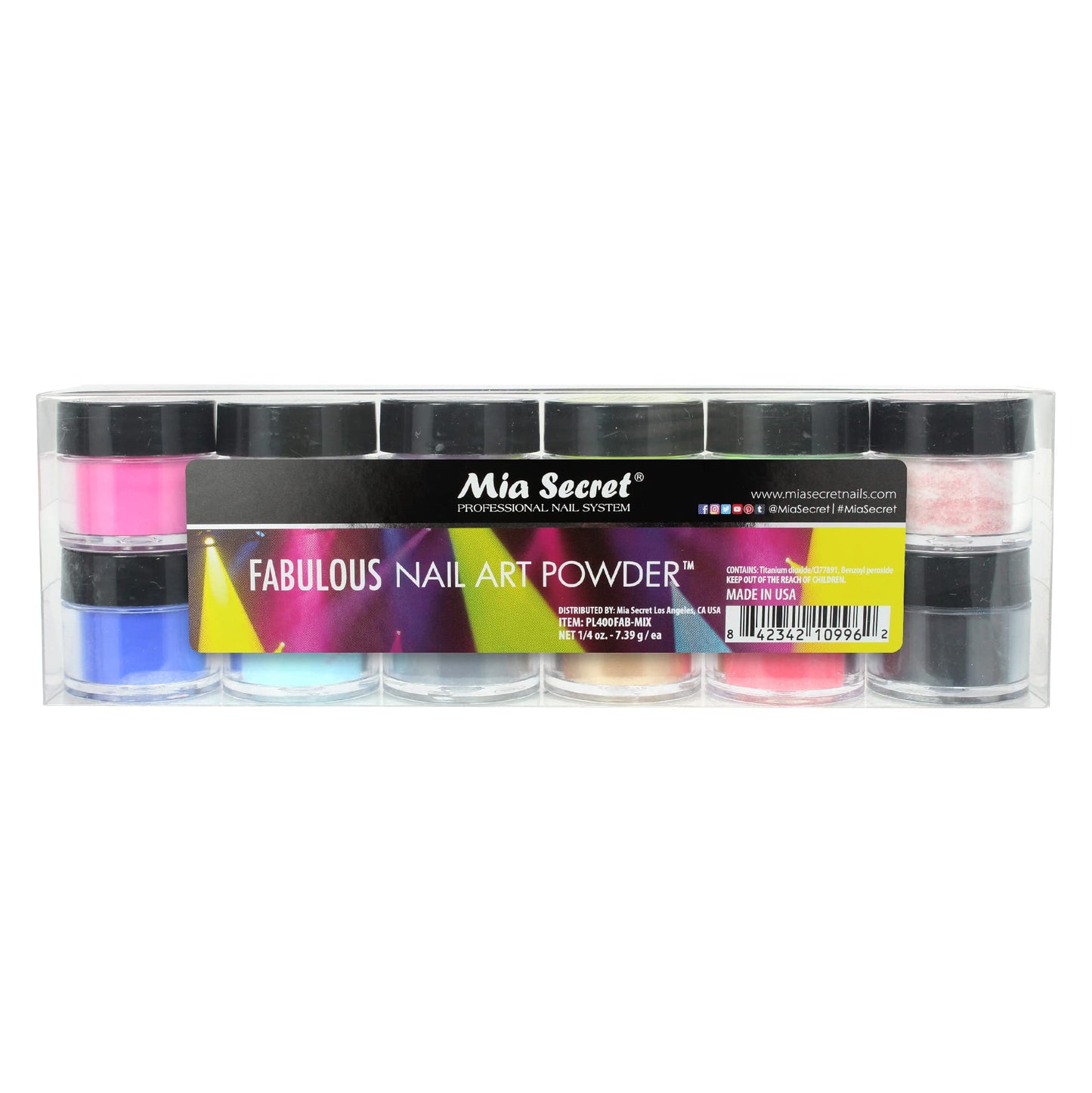 Mia Secret Nail Art Powder - Fabulous Collection (12 PC) Beauty & Personal Care Mia Secret