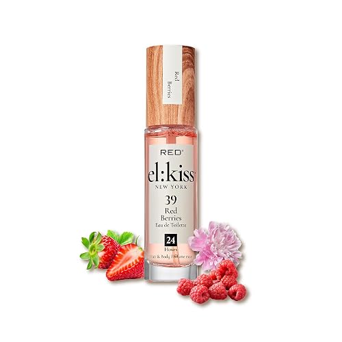 EL:KISS Hair Perfume & Body Mist, Red Berries Inspired by YSt L's Mon Paris, Eau de Toilette 30mL (1.01 Fl Oz), Hydrating & Long-Lasting, Alcohol Beauty & Personal Care EL:KISS