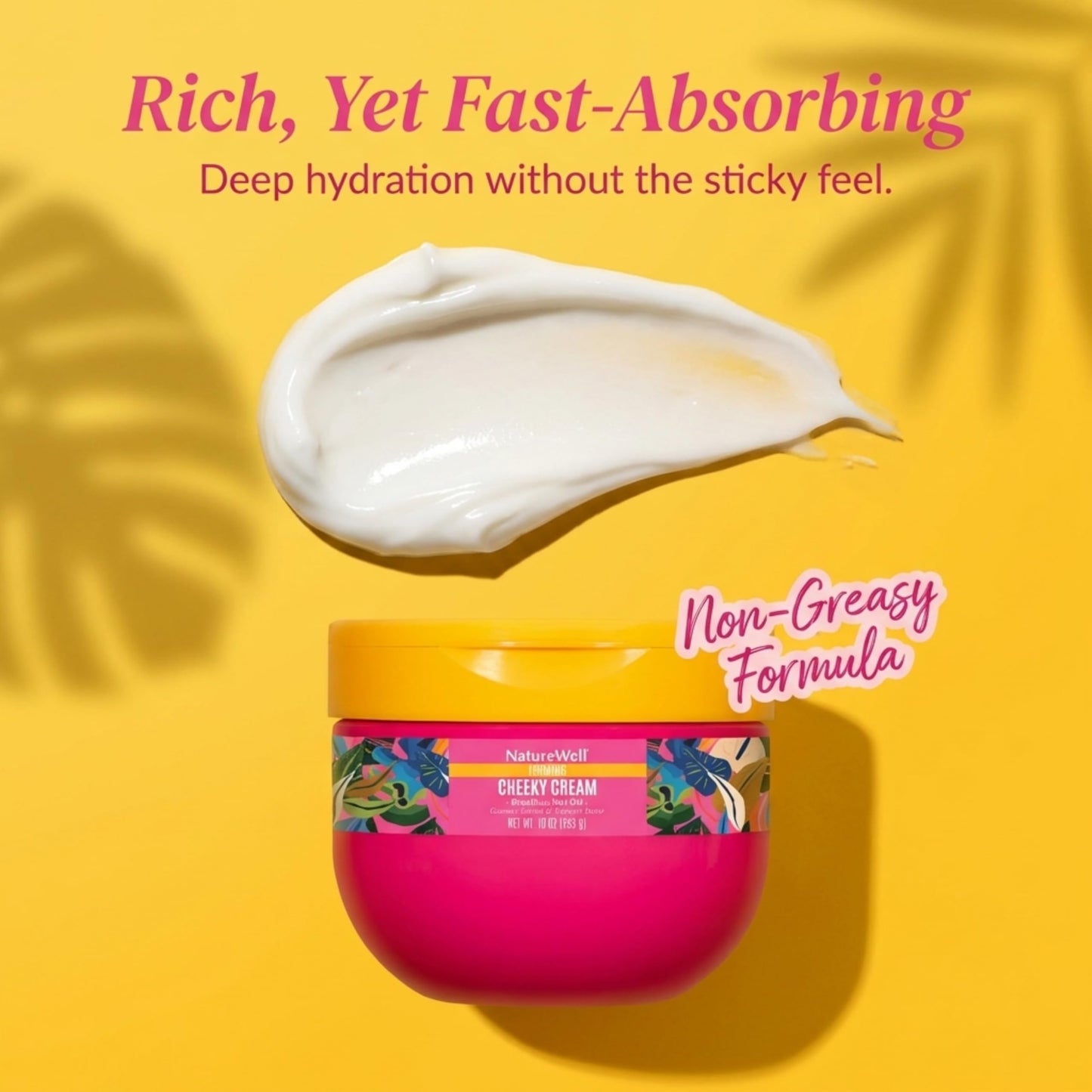 NATURE WELL Ultra-Rich Firming & Tightening Cheeky Body Cream, Promotes Deep Hydration, Fast Absorbing, Scents of Pistachio Cream, Almond Blossom
