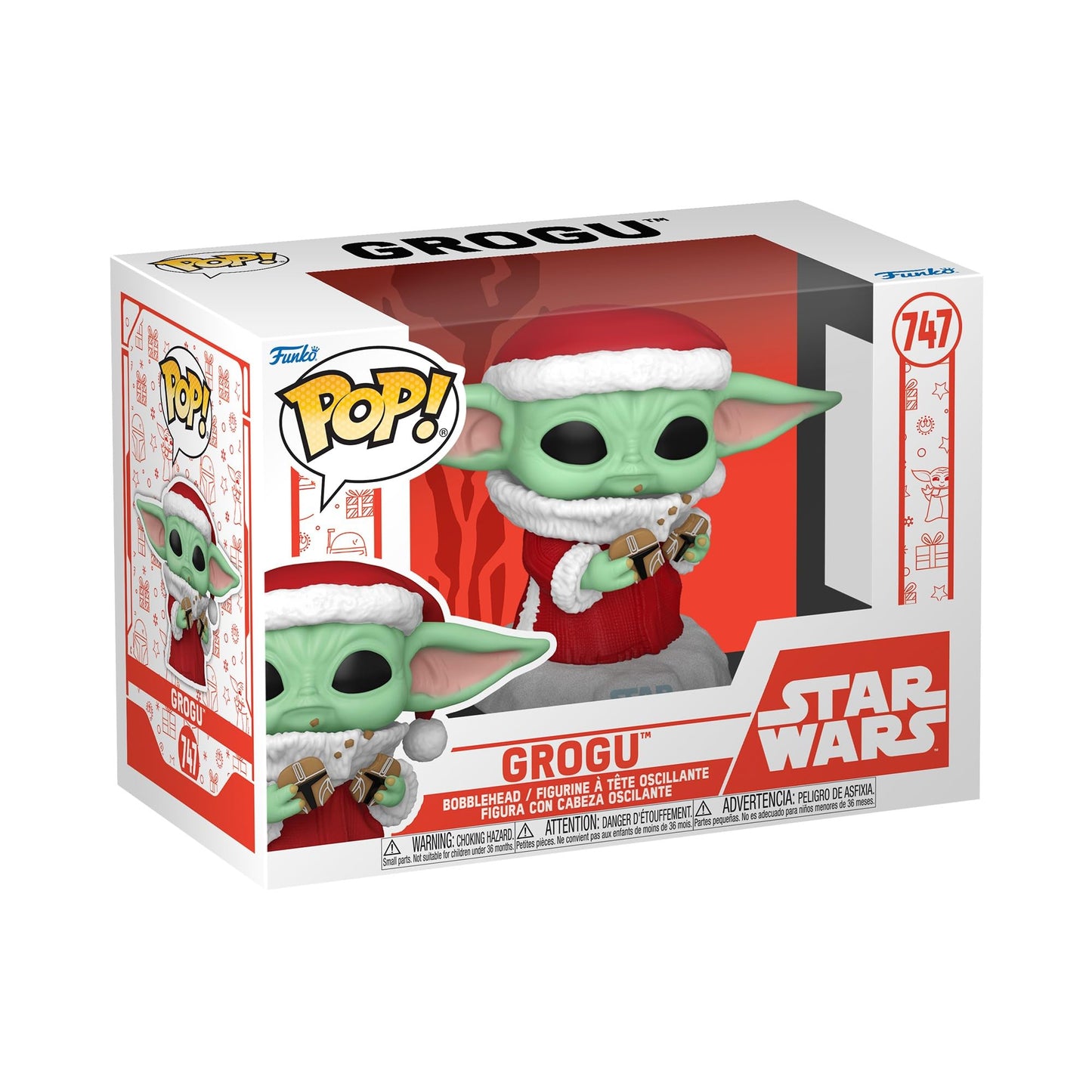 Funko POP! Star Wars: The Mandalorian Holiday - Grogu (Santa) - The Child - Baby Yoda - Collectable Vinyl Figure - Gift Idea - for Kids & Adults