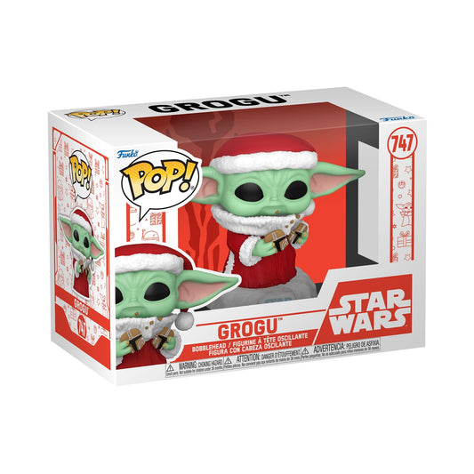 Funko POP! Star Wars: The Mandalorian Holiday - Grogu (Santa) - The Child - Baby Yoda - Collectable Vinyl Figure - Gift Idea - for Kids & Adults