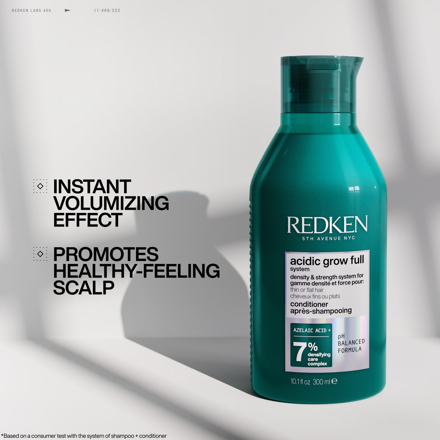Redken Acidic Grow Full System Scalp and Hair Conditioner - Lightweight Conditioner for Thicker-Looking Hair and Hydrated Scalp, With Azelaic Acid