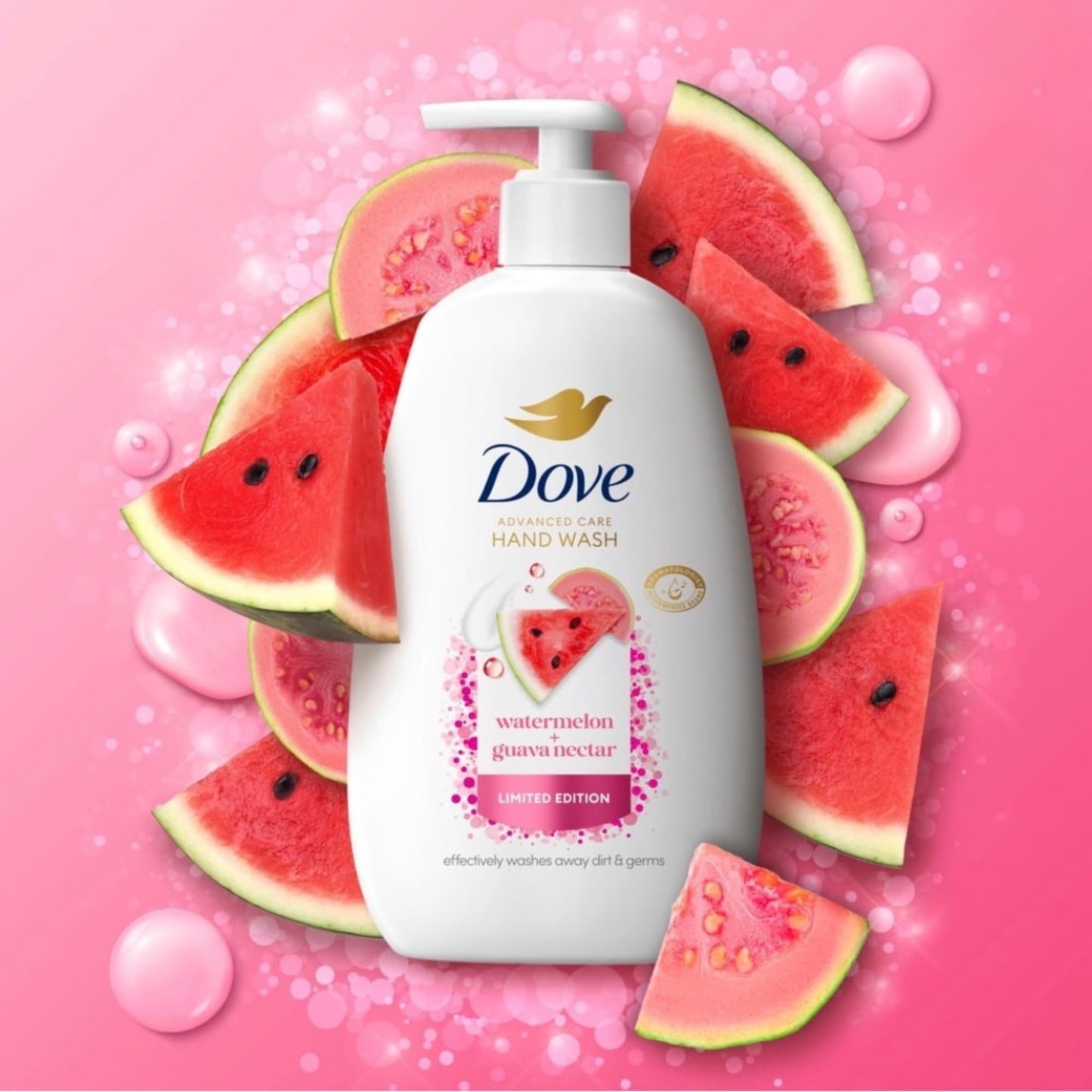 Dove Advanced Care Hand Wash, Pineapple + Passion Fruit and Watermelon + Guava Nectar, Limited Edition, 12 fl oz, 2 Pack