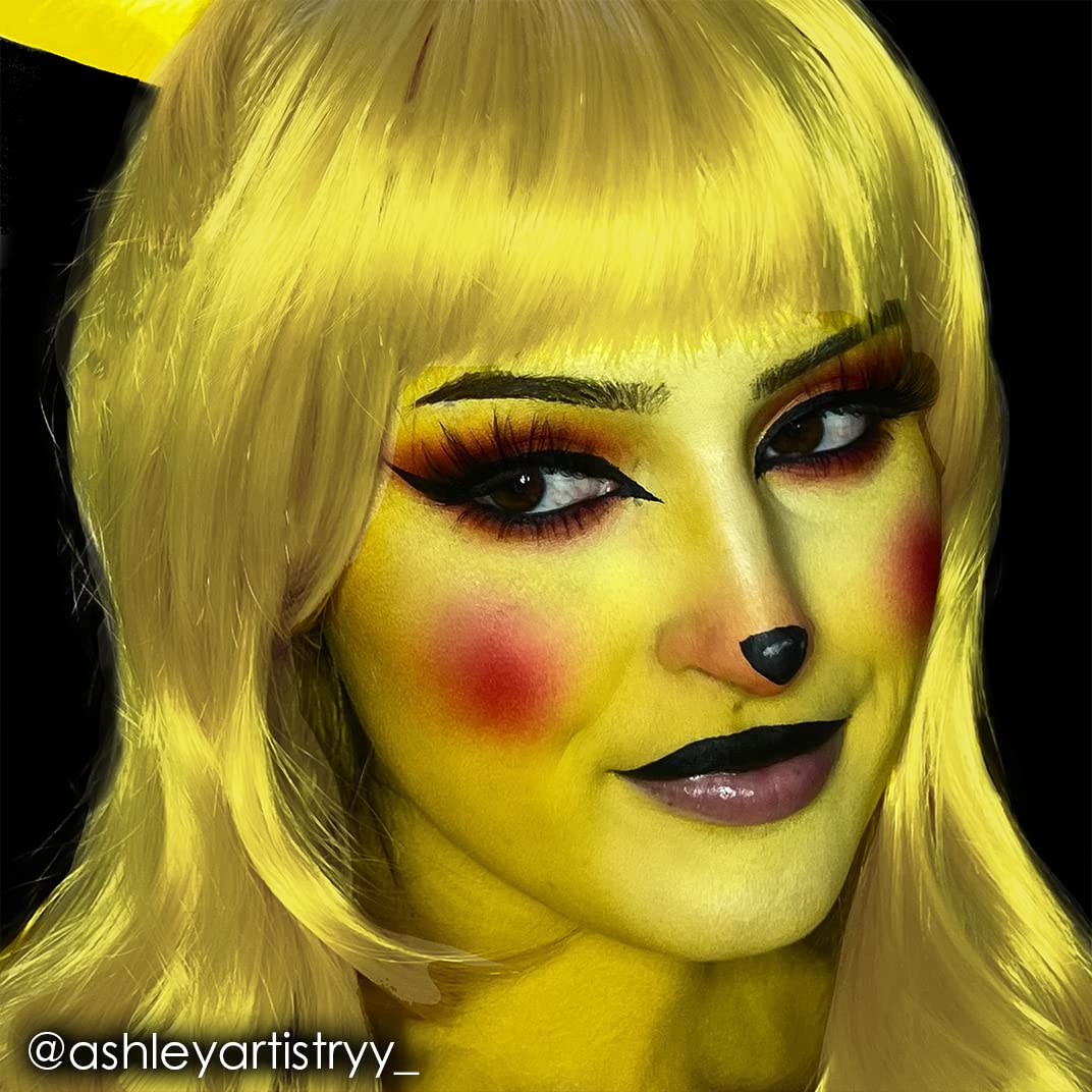 Mehron Makeup Fantasy FX Cream Makeup | Water Based | Halloween | Yellow Face & Body Paint For Adults 1 fl oz (30ml) (YELLOW)
