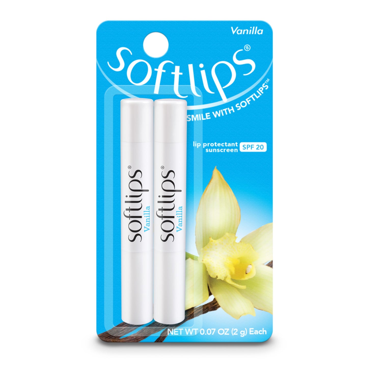 Softlips Daily Lip Moisturizer For Very Dry Lips, Vanilla Flavored Lip Balm, SPF 20, Hydrates, Soothes & Prevents Chapped Lips, Smooth Glide Formula