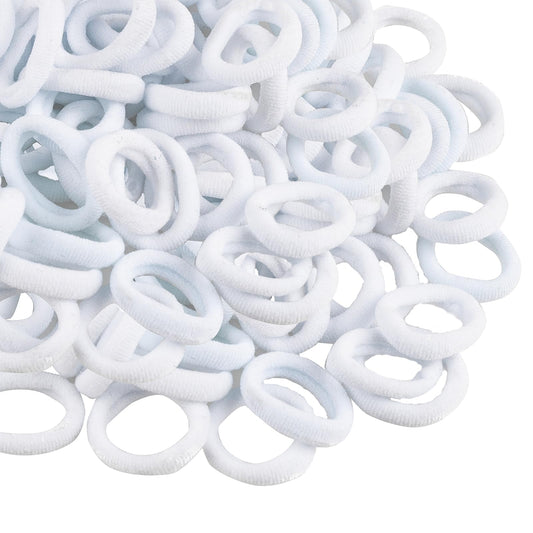 400 PCS Baby Hair Ties - No Damage Elastic Ponytail Holders, Soft Seamless Multicolor Hair Bands for Toddlers and Girls, Baby Hair Accessories (White) Beauty and Personal Care TVINLIK Default Title