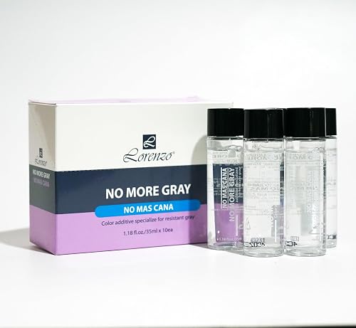 L Lorenzo No More Gray Color Additive Specialize for Resistant Gray 1.18fl.oz(35ml) (Pack of 5)