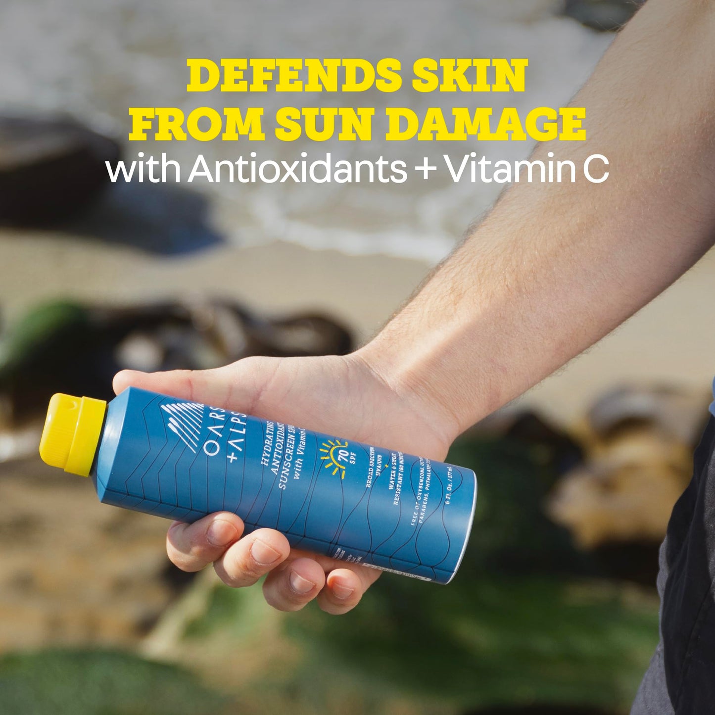 Oars + Alps SPF 70 Face & Body Broad Spectrum Sunscreen Spray | Fast-Absorbing, Lightweight, Non-Greasy, Hawaii Reef Act 104 Compliant Beauty and Personal Care Oars + Alps