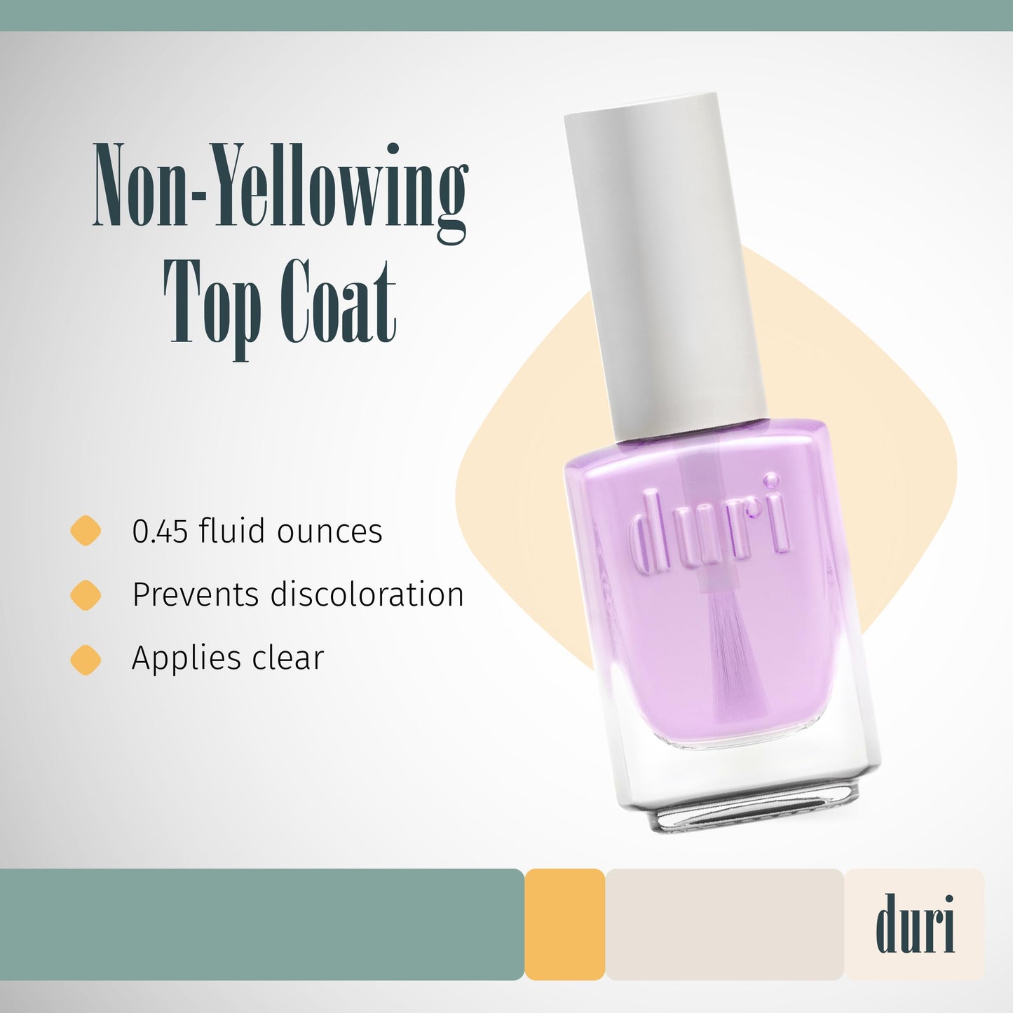 duri Non-yellowing Clear Top Coat - 0.45 fl. oz. Beauty & Personal Care duri