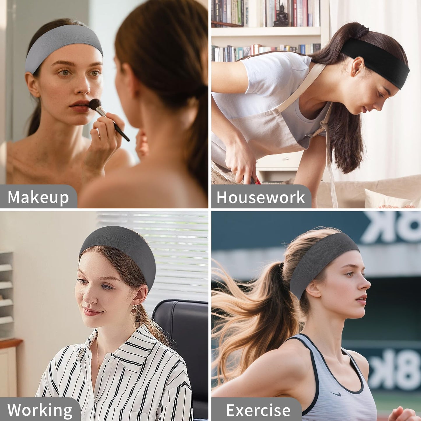 Panleding 8 Pcs Stretchy Headbands for Women, Absorbed Sport Headband Soft Twist Headbands for Daily Life Yoga Workout Beauty and Personal Care Panleding