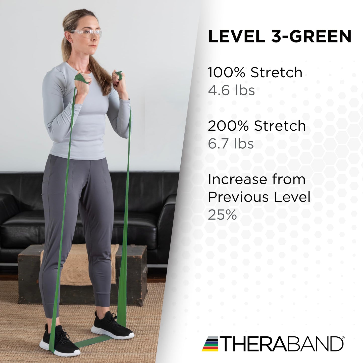 THERABAND Resistance Band, Green, Heavy, 50-Yard Roll, Latex Elastic Band for Exercise, Stretching, Physical Therapy, Yoga, Pilates, Home Workouts,…