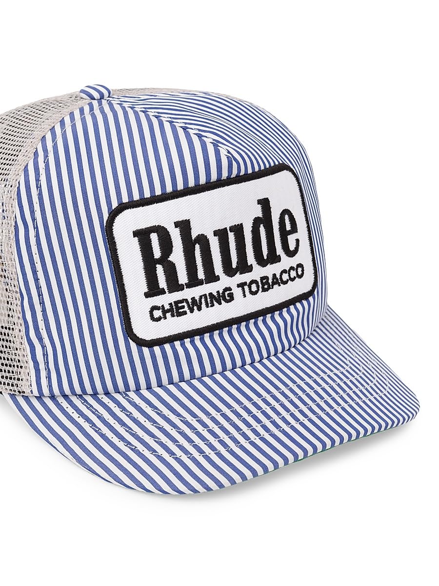Rhude, Stripe Tobacco Tucker Hat, Blue White