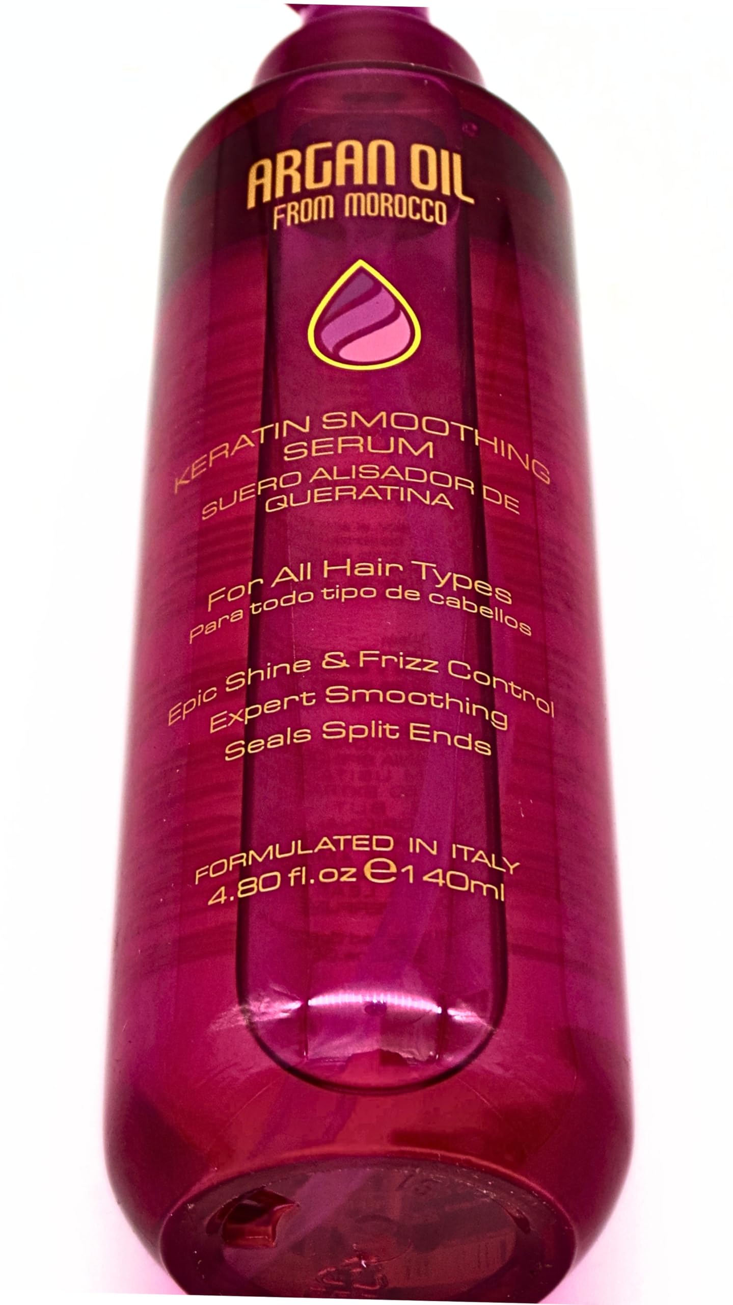 Argan Oil From Morocco Keratin Smoothing Serum For All Hair Types | Shine & Frizz Control, Purple