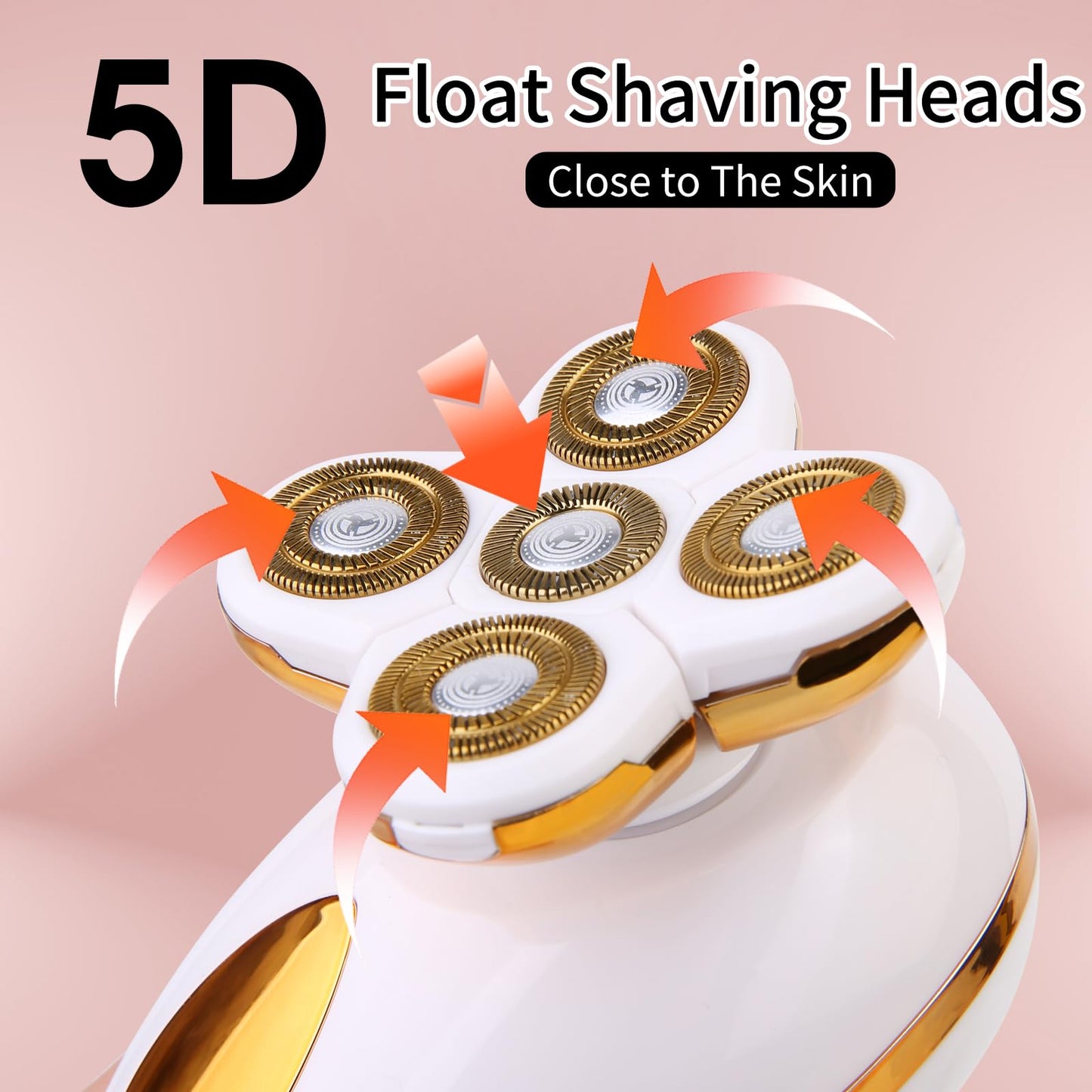 Electric Razors for Women, 5 in 1 Painless Rechargeable Dusk Shaver Womens, Women's Shavers Everything, Lady Leg/Bikini/Face Hair Removal Products Beauty and Personal Care mosago