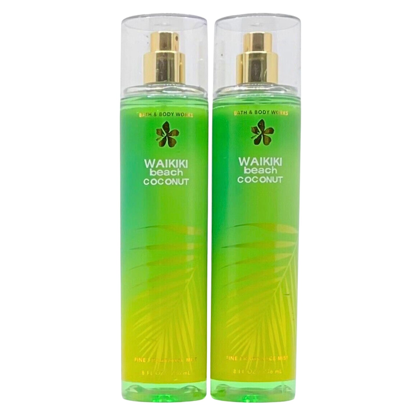 Bath & Body Works Fragrance Mist 2-Pack 8oz Each (Waikiki Beach Coconut) Packaging Varies