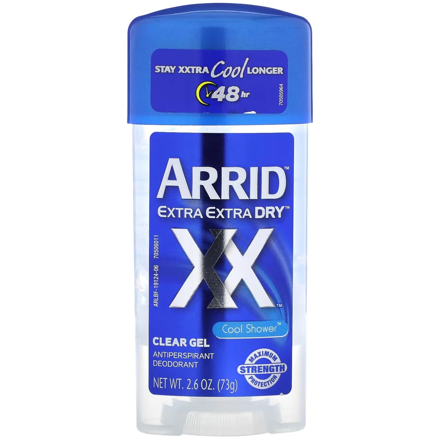 Arrid Extra Extra Dry Clear Gel Antiperspirant and Deodorant, Cool Shower 2.6 Oz (Pack of 3)