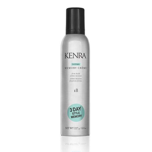 Kenra Professional Nitro Memory Crème 18 | Firm Hold Crème Mousse | All Hair Types | 8 Oz