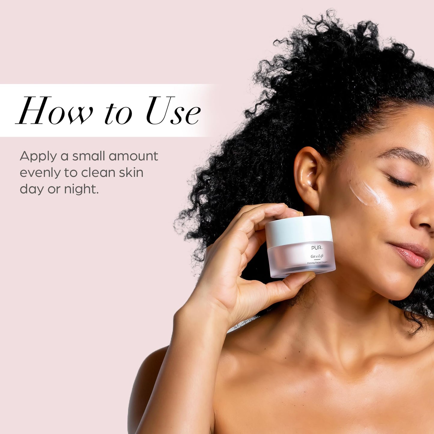PÜR MINERALS Firming Facial Cream, Get a Lift by Triple-Action Lightweight Moisturizer for Face & Neck Tightens Sagging Skin & Restores Firmness